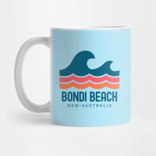 Bondi Beach Sydney Australia NSW Vintage Waves Mug